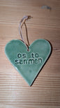 Keramik Hjerte "Os to sammen"