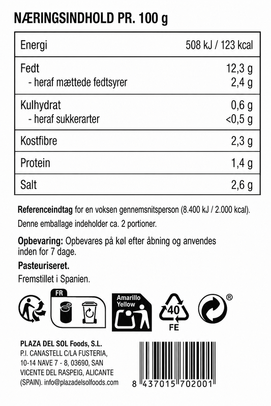 Grønne oliven fyldt med Serrano-skinke, 280 g