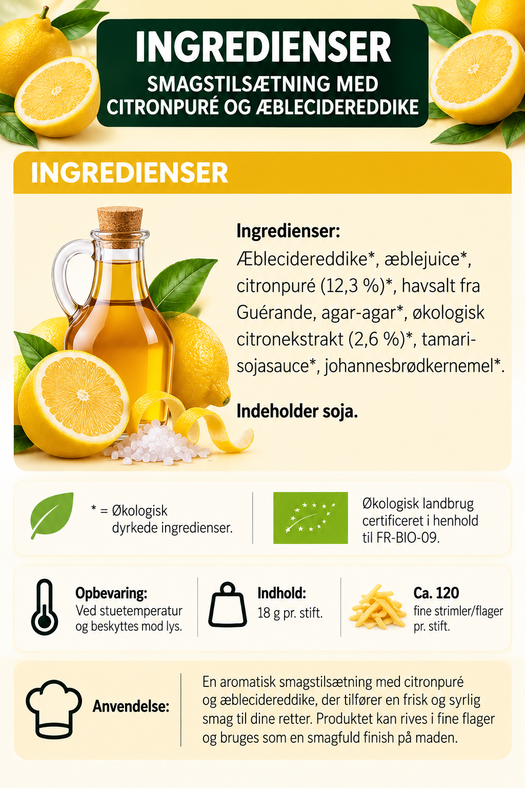 Økologisk krydderblyant med citron 🍋