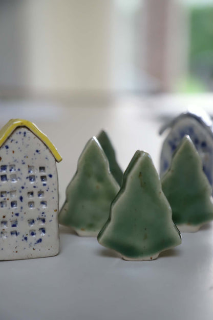 Keramik Huse & Gran sæt 🌲