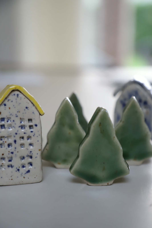 Keramik Huse & Gran sæt 🌲