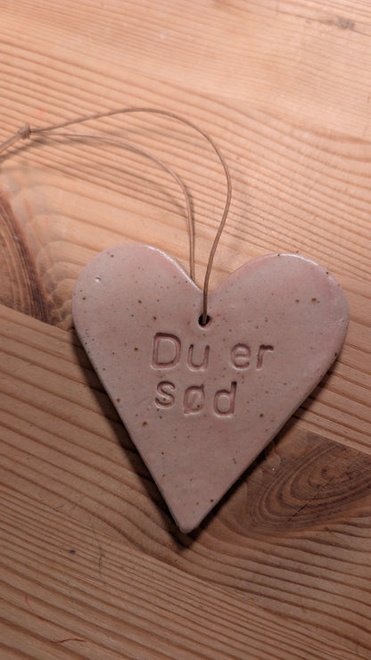 Keramik Hjerte "Du er sød"