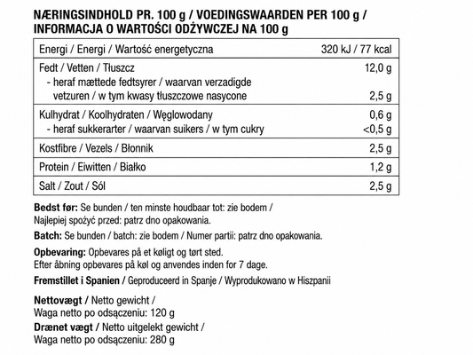 Grønne oliven fyldt med citronpasta 280 g