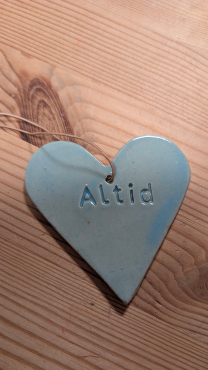 Keramik Hjerte "Altid"