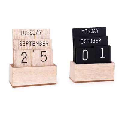 Evigheds kalender i Træ eller sort