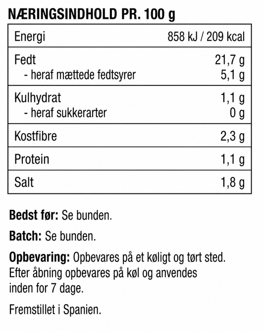 Grønne oliven fyldt med jalapeñopasta 280 g